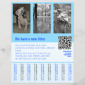 puppies te koop flyer met QR code (Voorkant)