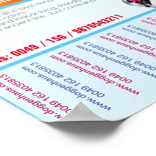 Puppies te koop flyer met QR code Poster (Hoek)