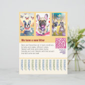 puppies te koop flyer met QR code sinaasappel (Staand voorkant)