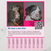 puppies te koop flyer sjabloon QR code (Voorkant)