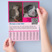 puppies te koop flyer sjabloon QR code (Hand)
