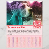 puppies te koop flyer sjabloon QR code (Voorkant)