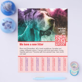 puppies te koop flyer sjabloon QR code (Enkel)