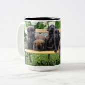 Puppies Tweekleurige Koffiemok (Voorkant links)