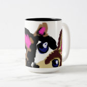 Puppies Valentijn Tweekleurige Koffiemok (Voorkant rechts)