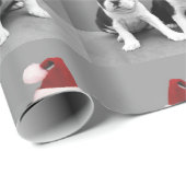 Puppies van de kerst van Boston Terrier Cadeaupapier (Rol Hoek)