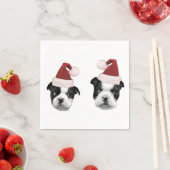 Puppies van de kerst van Boston Terrier Servetten (Insitu)