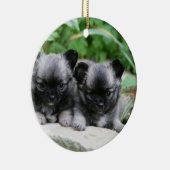 Puppies van Long Hazard Chihuahua Keramisch Ornament (Rechts)