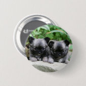 Puppies van Long Hazard Chihuahua Ronde Button 5,7 Cm (Voorkant /achterkant)