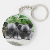 Puppies van Long Hazard Chihuahua Sleutelhanger (Achterkant)