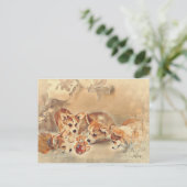 Puppies van Pembroke Welsh Corgi Feestdagenkaart (Staand voorkant)