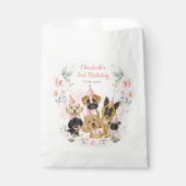  Puppies van Pet Dog Birthday Paw-ty Baby Girl Bedankzakje (Voorkant)