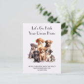 Puppies Vastgoed Promotionele Landbouw Briefkaart (Staand voorkant)