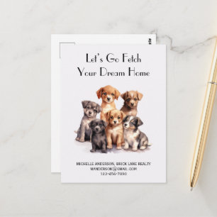 Puppies Vastgoed Promotionele Landbouw Briefkaart