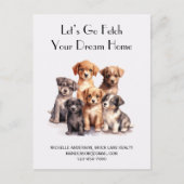 Puppies Vastgoed Promotionele Landbouw Briefkaart (Voorkant)