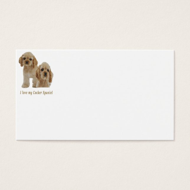 Puppies voor cockpitspoelen visitekaartjes (Voorkant)