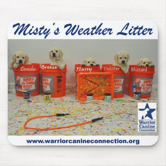 Puppies voor gebak muismat (Voorkant)