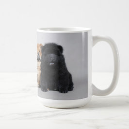 Puppies voor het kotteren van cellen koffiemok