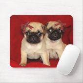 Puppies voor kerstbekers muismat (Met muis)