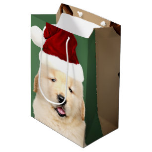 Puppies voor kerstkerstrenrenrenrendieren medium cadeauzakje