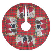 Puppies voor kerstschildering met labrador Retriev Kerstboom Rok (Voorkant)