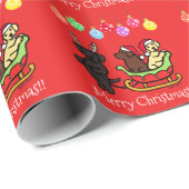 Puppies voor labradors en hogedrukpapier cadeaupapier (Rol Hoek)