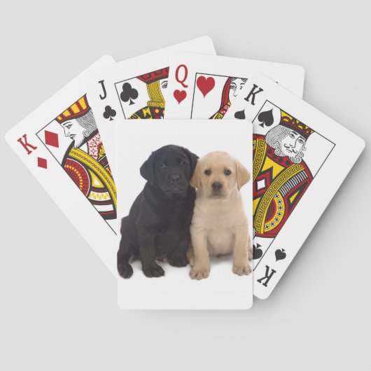 puppies voor labradors speelkaarten (Achterkant)