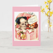  - Puppies wensen een gelukkige verjaardag, Kaart (Gele Bloem)