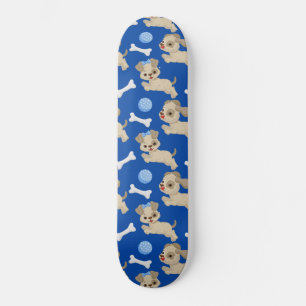 Puppies White Dog Botten Blue Ball Dierenvriend Persoonlijk Skateboard