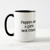 Puppies zijn de beste vriendin van een meisje mok (Links)