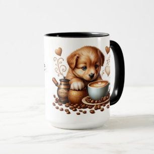 Puppies zijn de beste vriendin van een meisje mok