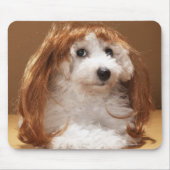 Puppus met ginger wig muismat (Voorkant)