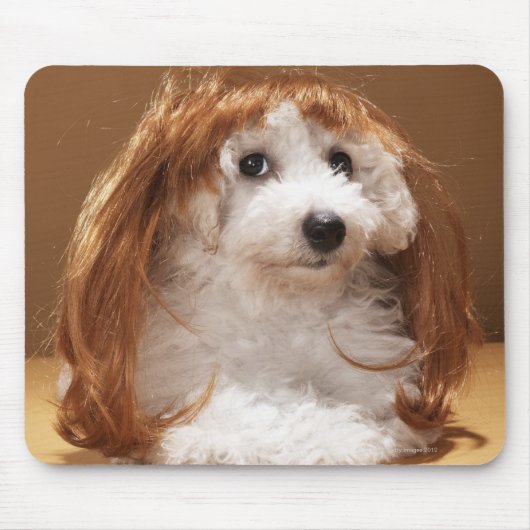 Puppus met ginger wig muismat (Voorkant)