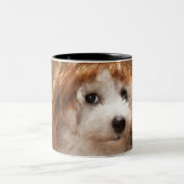 Puppus met ginger wig tweekleurige koffiemok (Center)