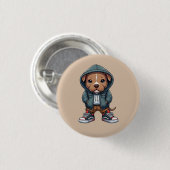 Puppy1 Ronde Button 3,2 Cm (Voorkant /achterkant)