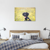 Puppy 16 maanden 2 canvas afdruk (Insitu (Slaapkamer))