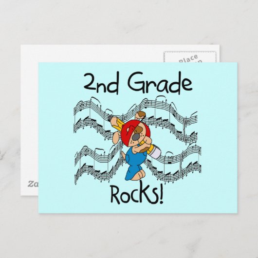 Puppy 2e grade Rocks T-shirts en cadeaus Briefkaart (Voorkant / Achterkant)