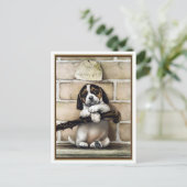 Puppy, 4 weken oud briefkaart (Staand voorkant)