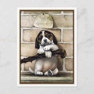 Puppy, 4 weken oud briefkaart