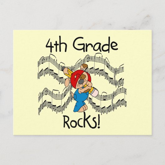 Puppy 4e Grade Rocks T-shirts en cadeaus Briefkaart (Voorkant)