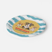 Puppy Aadoption Dog thema Birthday Party Papieren Bordje (Gekanteld)