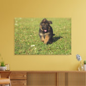 Puppy actief canvas afdruk (Insitu (Woonkamer))