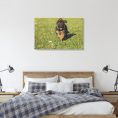 Puppy actief canvas afdruk (Insitu (Slaapkamer))