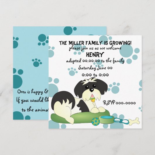 Puppy Adoption Celebration! Kaart (Voorkant / Achterkant)