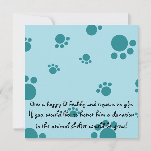 Puppy Adoption Celebration! Kaart (Achterkant)