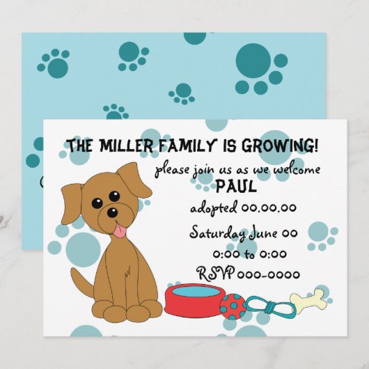 Puppy Adoption Celebration! Kaart (Voorkant / Achterkant)