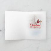 Puppy AKITA het spelen in sneeuw Feestdagen Kaart (Binnen)