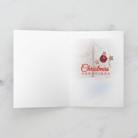 Puppy AKITA het spelen in sneeuw Feestdagen Kaart (Binnen)