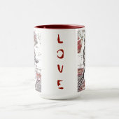 Puppy and Kat Love Two-tone Hot Beverage Mok (Midden)