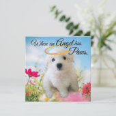 Puppy Angel Flat Card (Staand voorkant)
